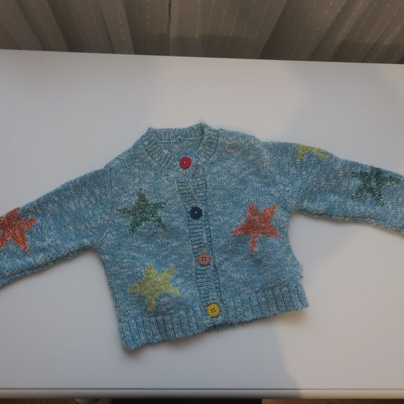 Stella McCartney Kids Star Sweater - Blue, Orange, Yellow, Green - Picture 6 of 7